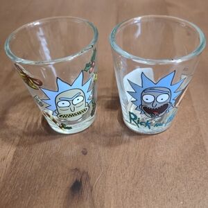 Rick and Morty Shot Glasses with Festive Design